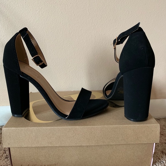 Black Charolette Russe Heels - Picture 2 of 3